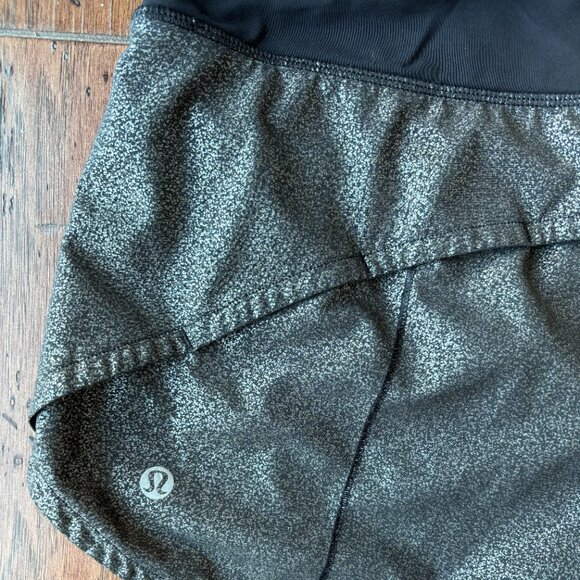 Lululemon Shorts. Size 6 Tall. Black/Metallic. - Picture 3 of 7